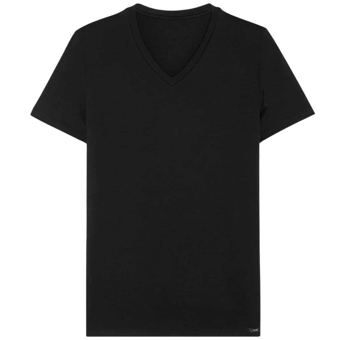 Tencel Soft V-Neck T-Shirt, Black
