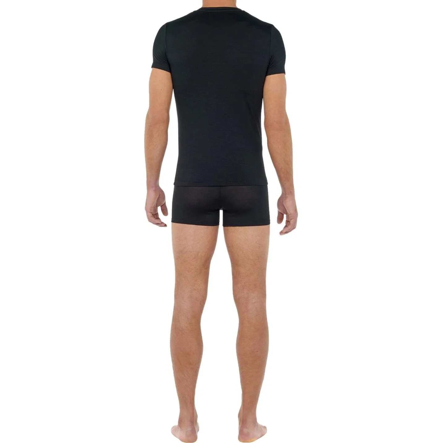 Tencel Soft V-Neck T-Shirt, Black - Image 4