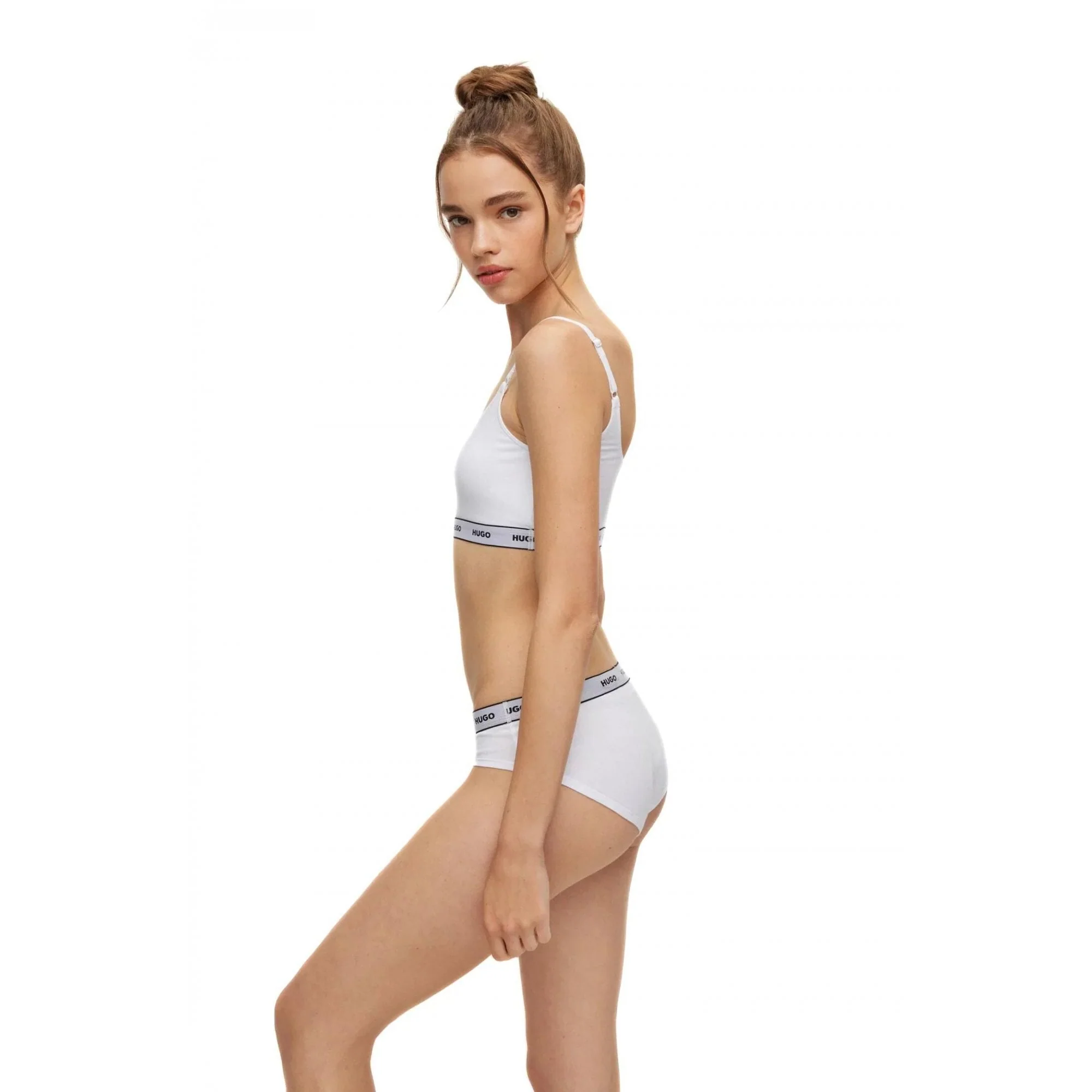 2-Pack Classic Logo Bralettes, White - Image 6