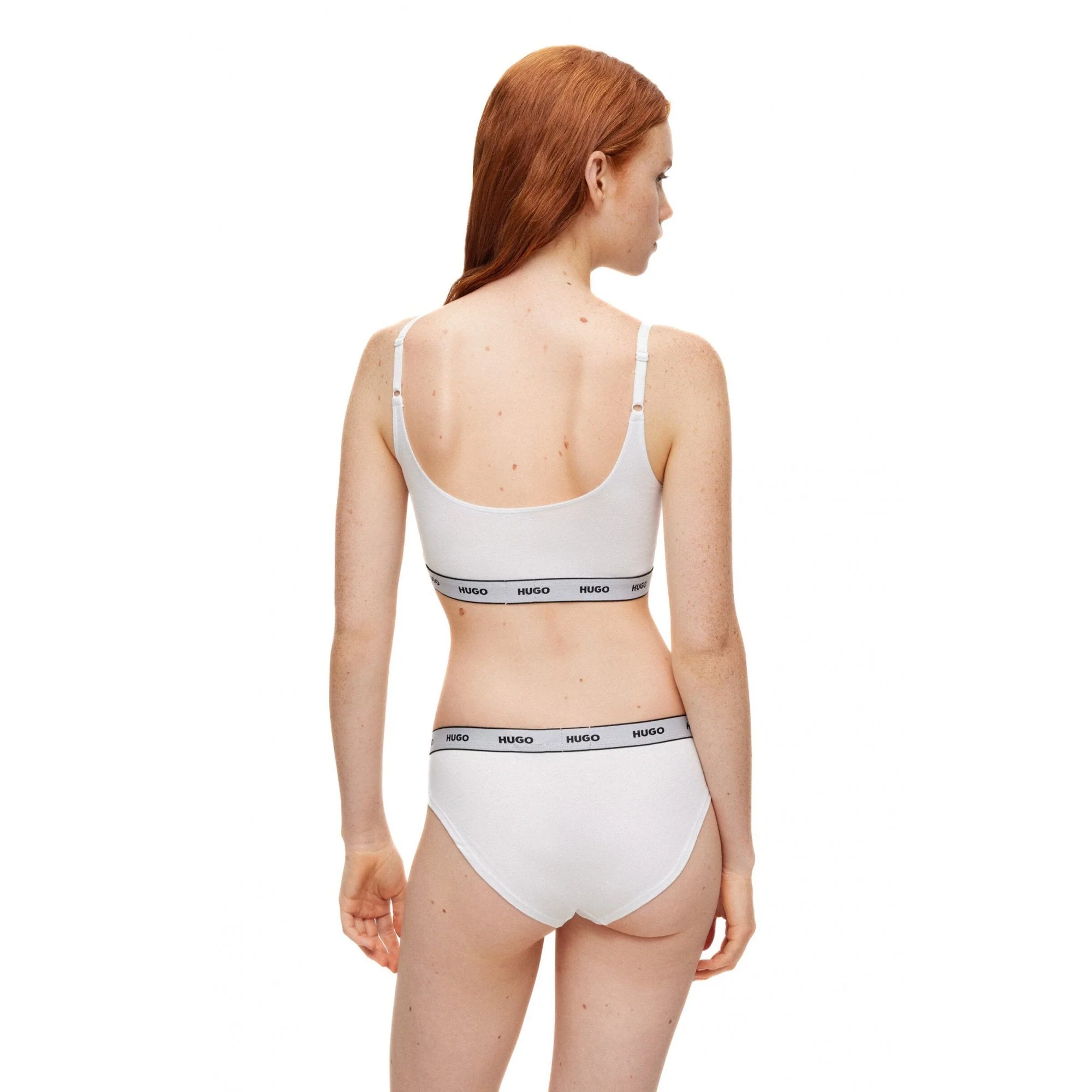 2-Pack Classic Logo Bralettes, White - Image 8