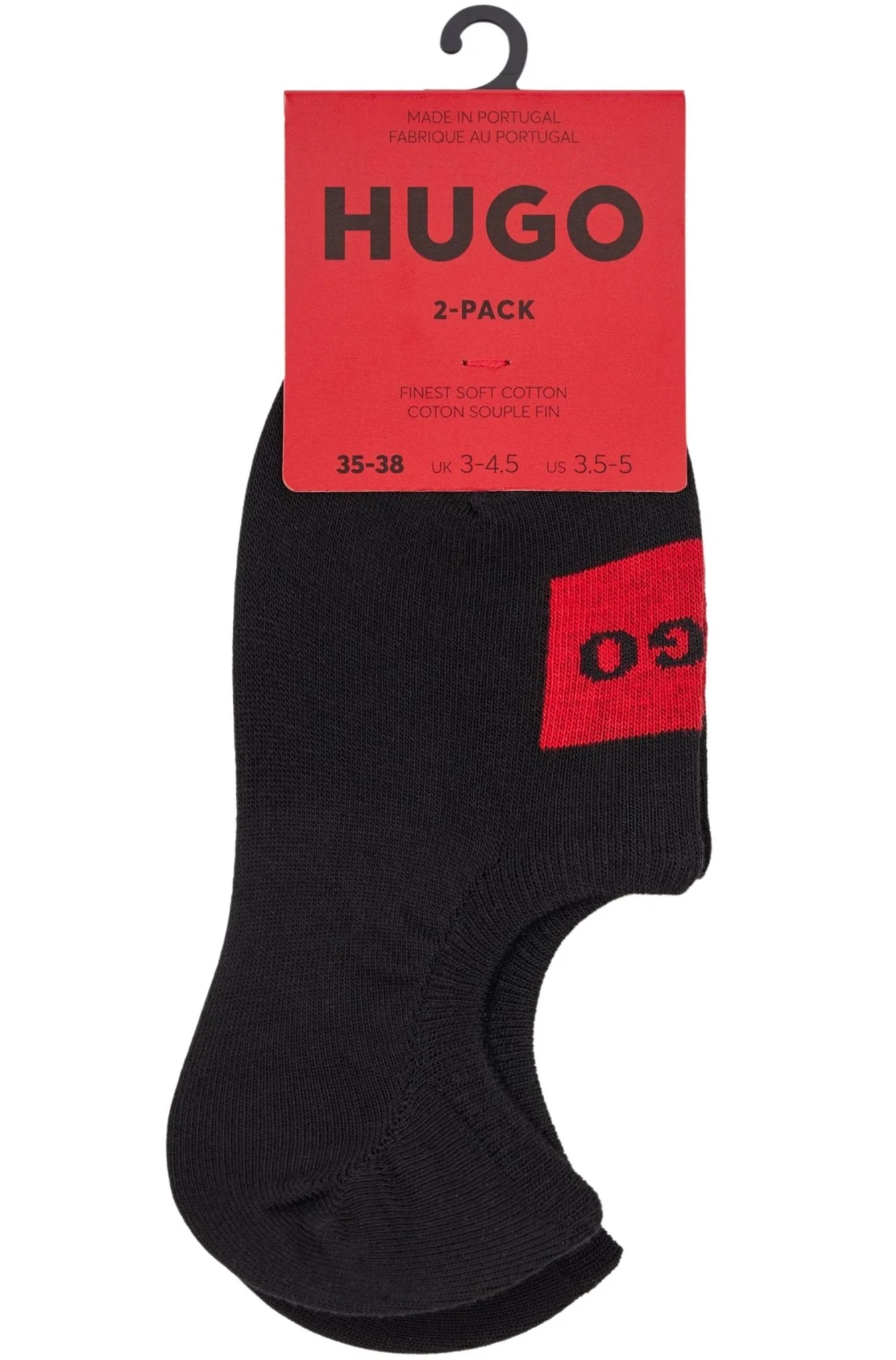 2-Pack Red Label No-Show Women's Socks, Black