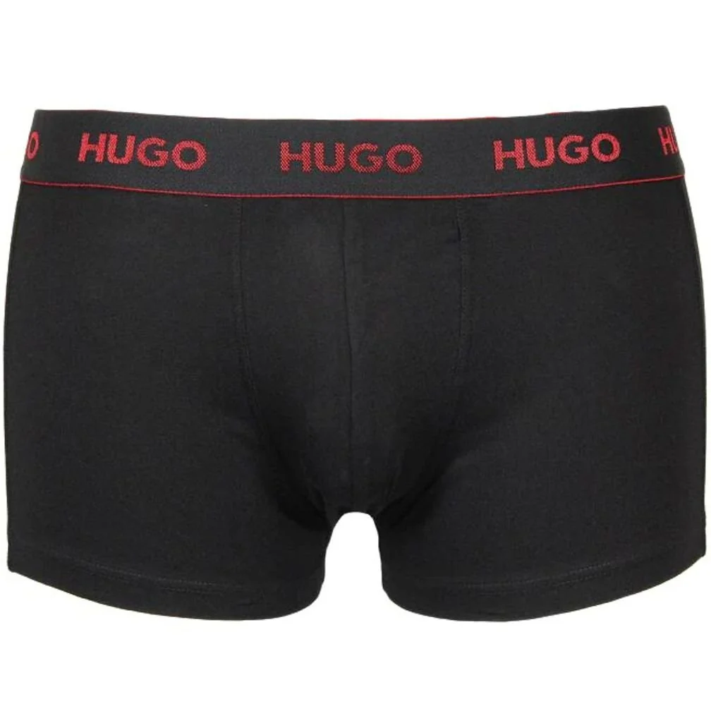 3-Pack Classic Logo Boxer Trunks, Red/Khaki/Black - Image 2