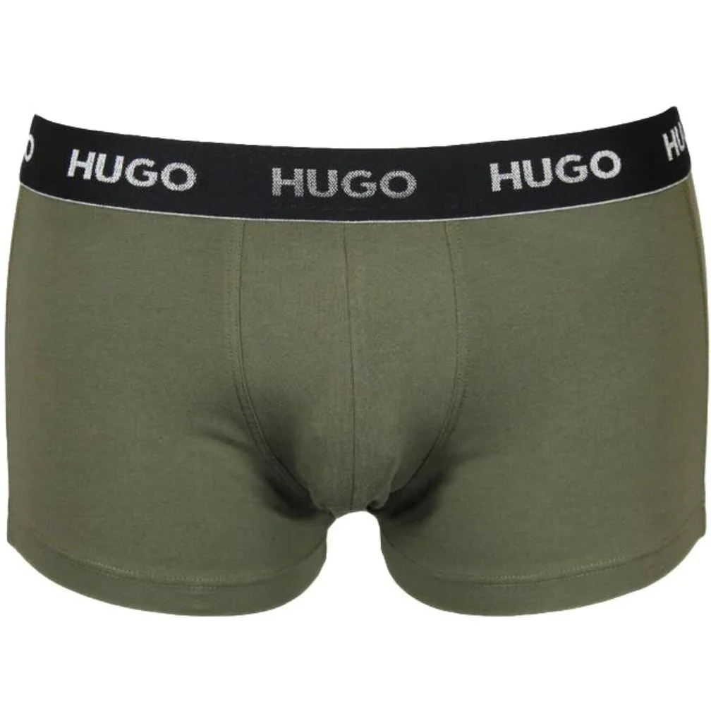 3-Pack Classic Logo Boxer Trunks, Red/Khaki/Black - Image 4