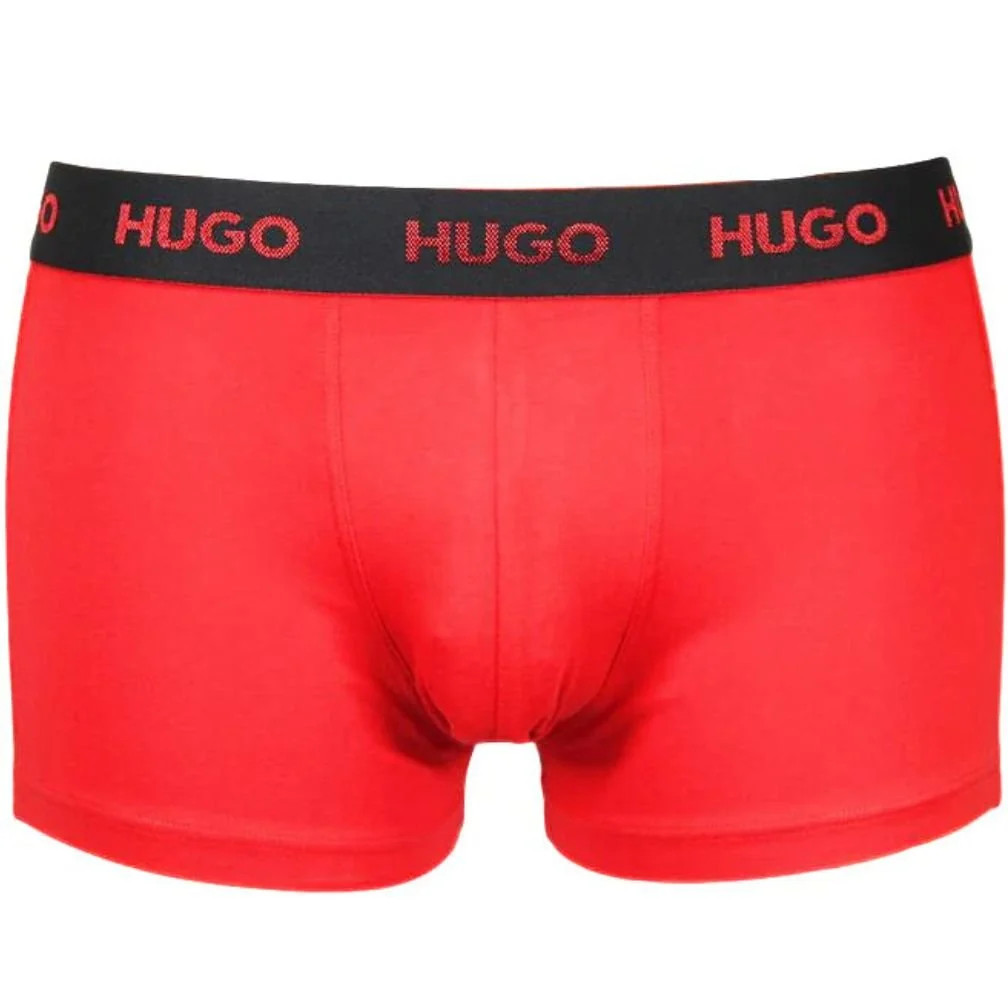 3-Pack Classic Logo Boxer Trunks, Red/Khaki/Black - Image 5