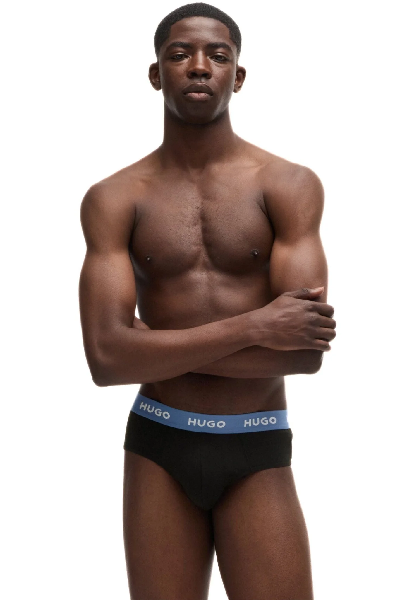 3-Pack Classic Logo Briefs, Black w/ orange/blue/mint - Image 2