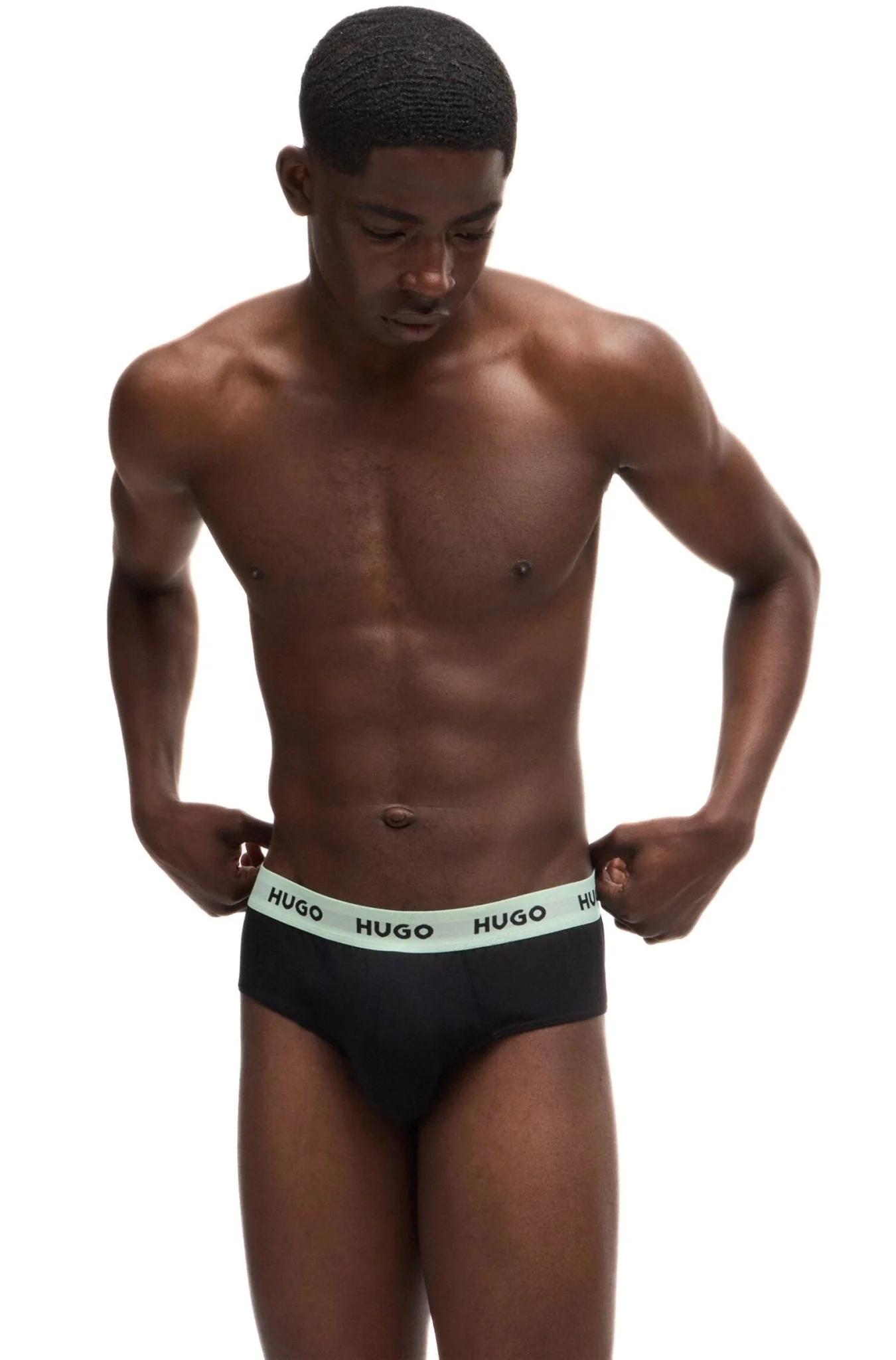 3-Pack Classic Logo Briefs, Black w/ orange/blue/mint - Image 7