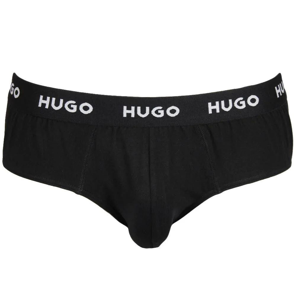 3-Pack Classic Logo Briefs, Black w/ purple/khaki - Image 2