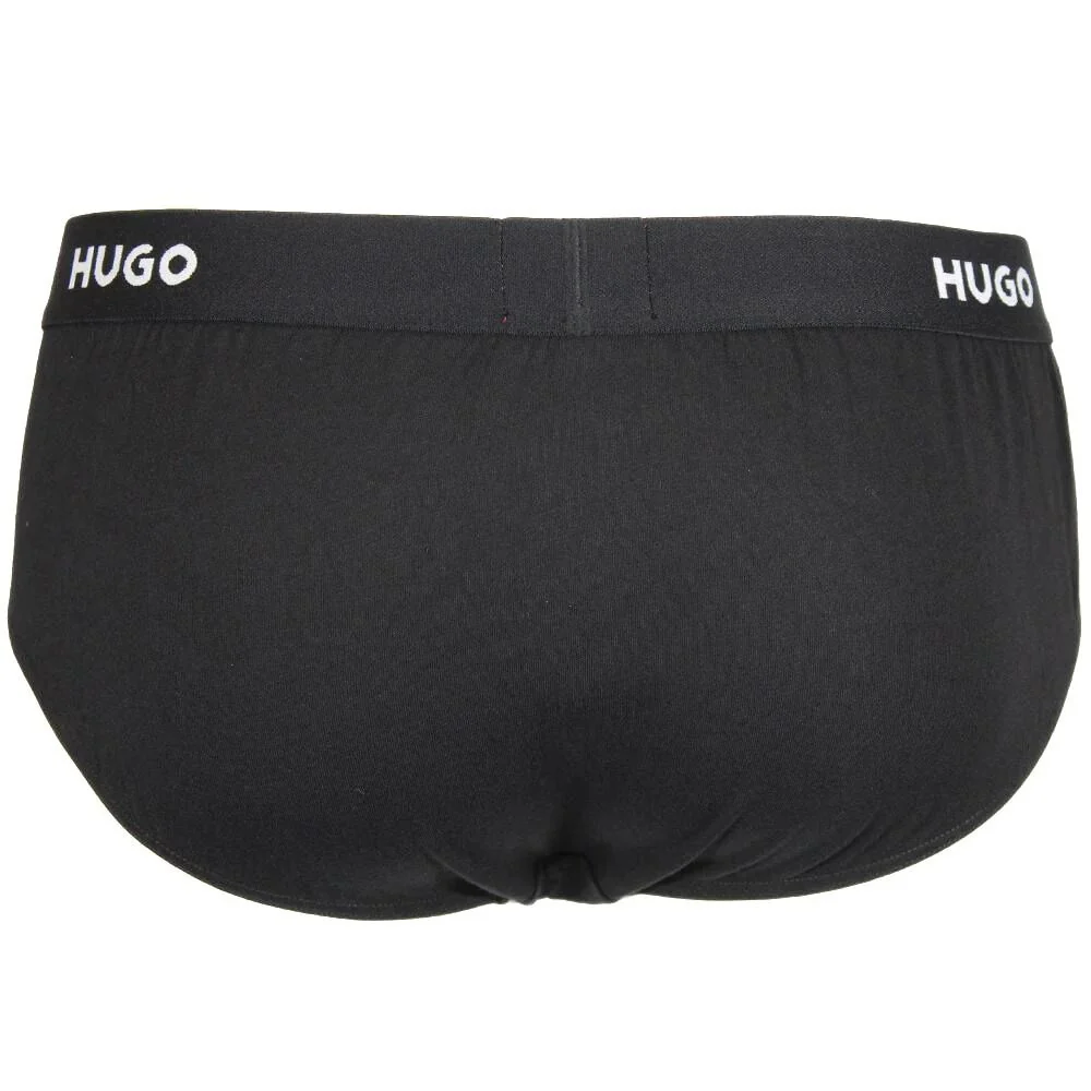 3-Pack Classic Logo Briefs, Black w/ purple/khaki - Image 3