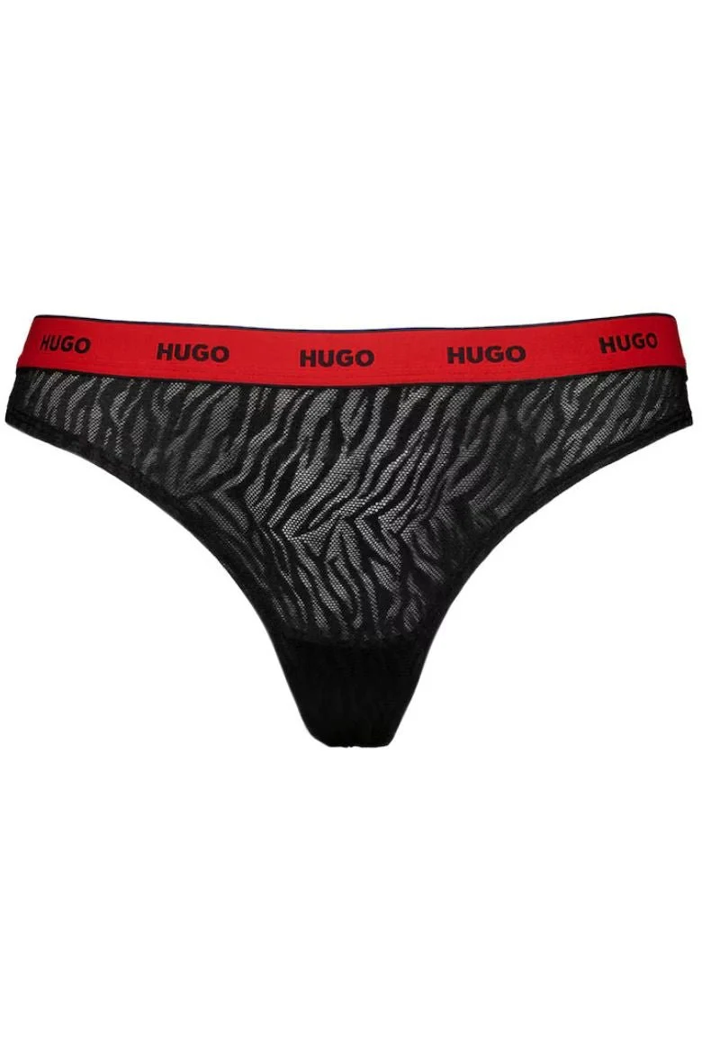 3-Pack Classic Logo Lace Thongs, Black/red - Image 3