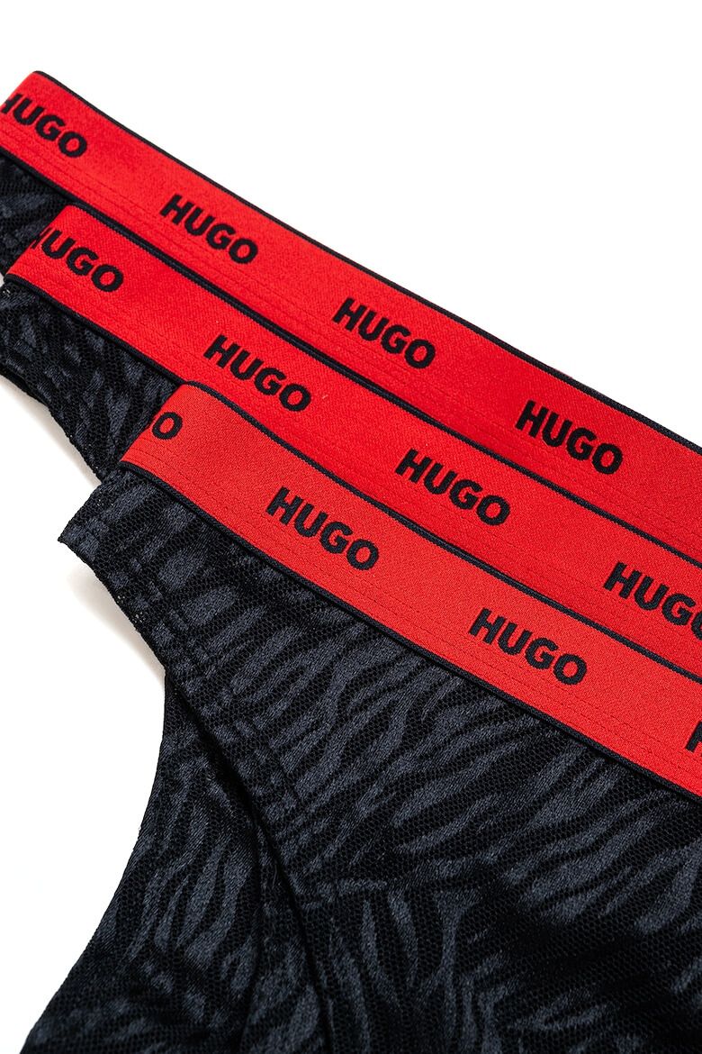 3-Pack Classic Logo Lace Thongs, Black/red - Image 4