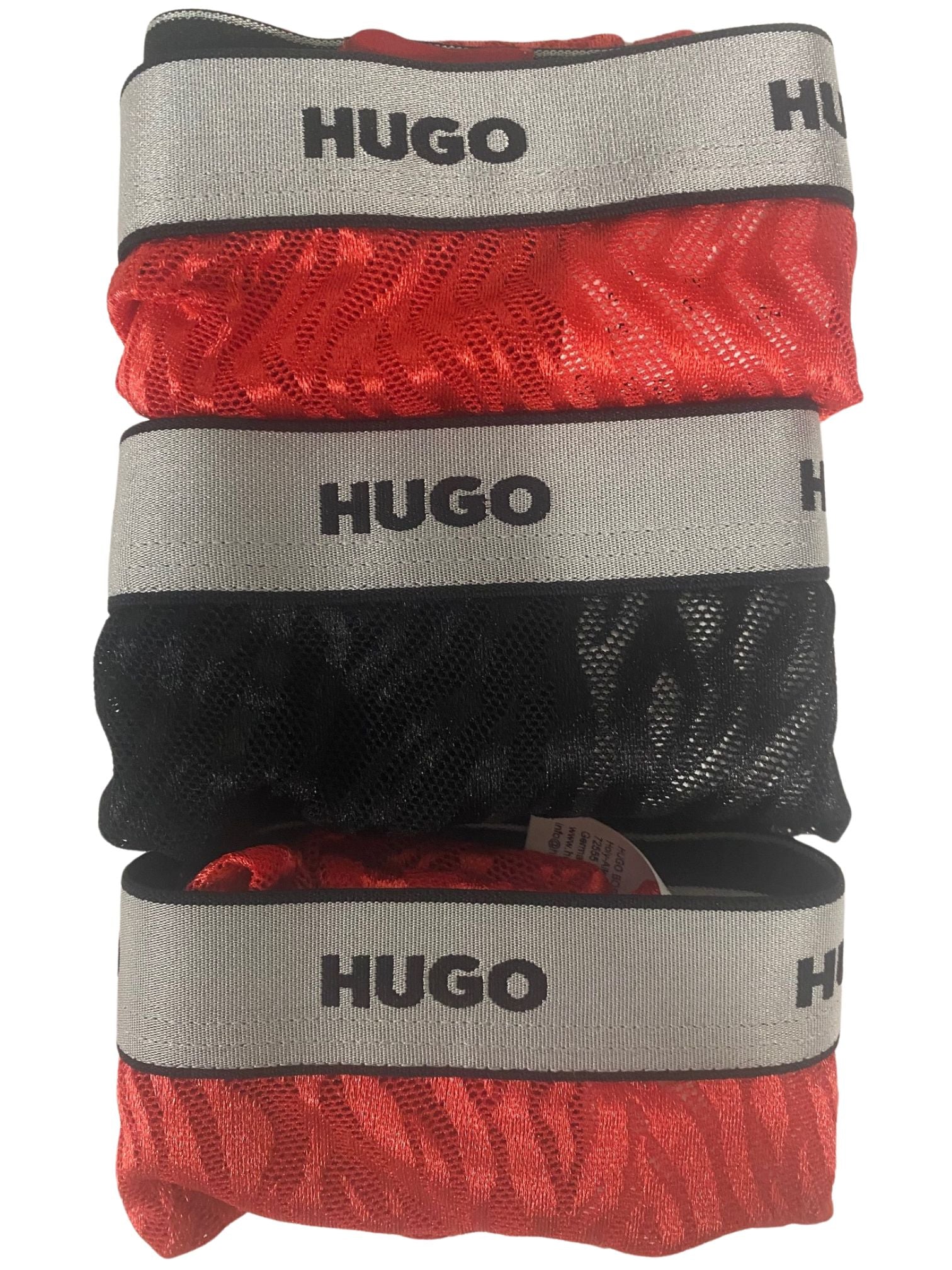 3-Pack Classic Logo Lace Thongs Gift Set, Red/black w/ silver - Image 5