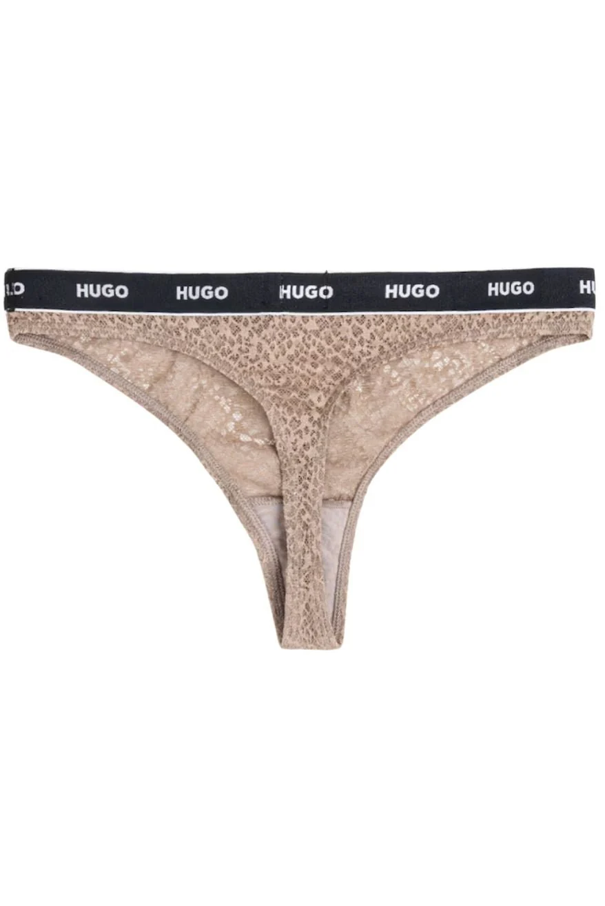 3-Pack Classic Logo Lace Thongs, Pink/Earth/Apricot - Image 5