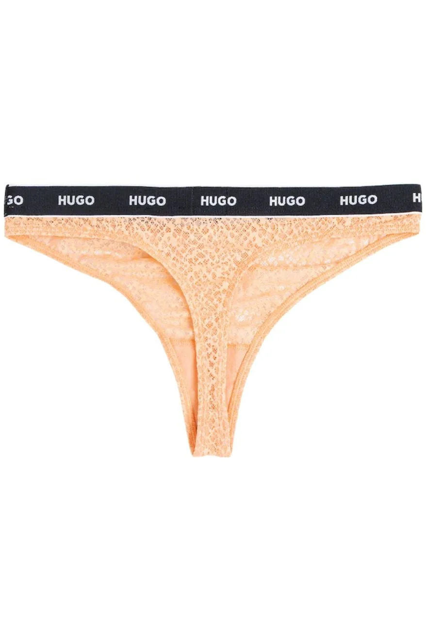 3-Pack Classic Logo Lace Thongs, Pink/Earth/Apricot - Image 7