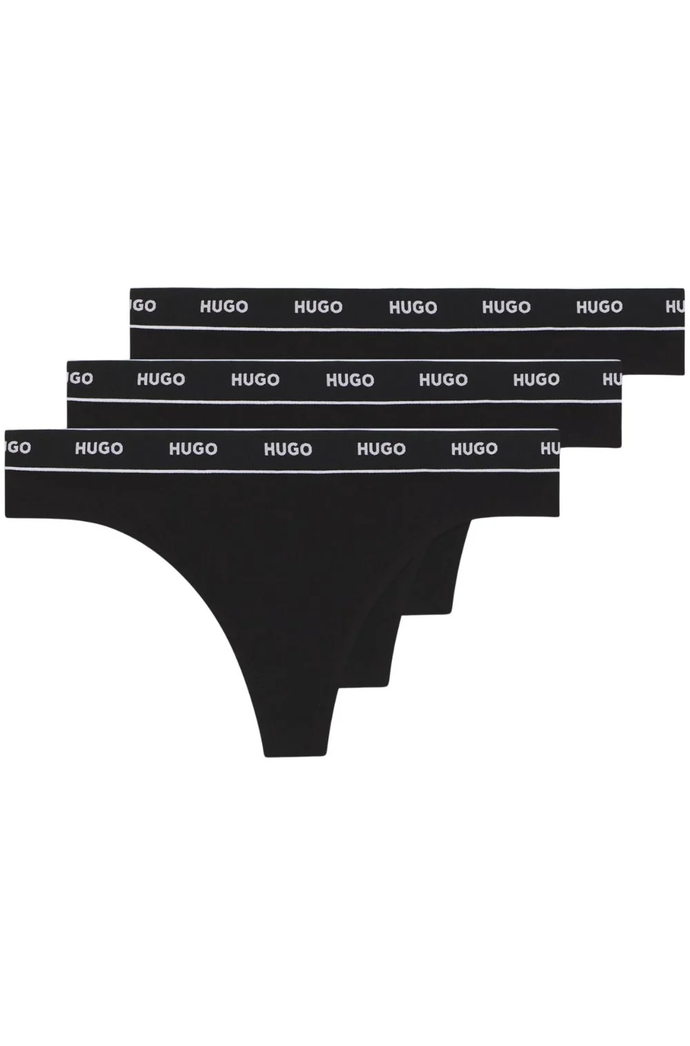 3-Pack Classic Logo Thongs, Black - Image 2