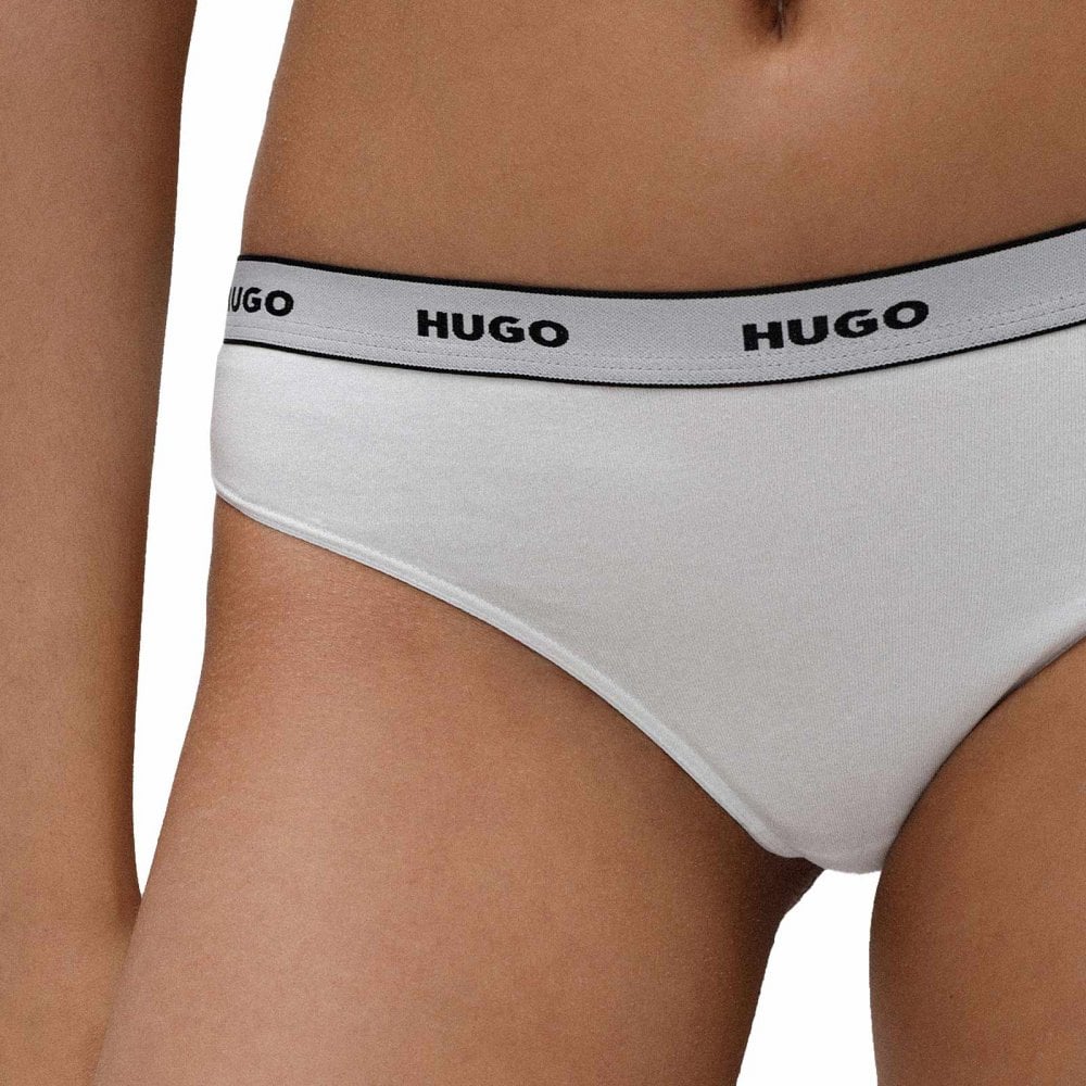 3-Pack Classic Logo Thongs, White - Image 2