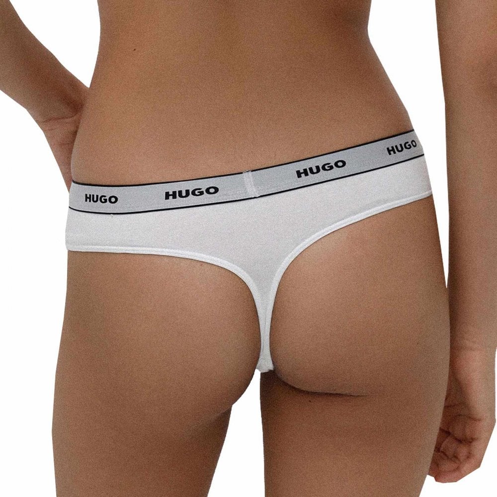 3-Pack Classic Logo Thongs, White - Image 5