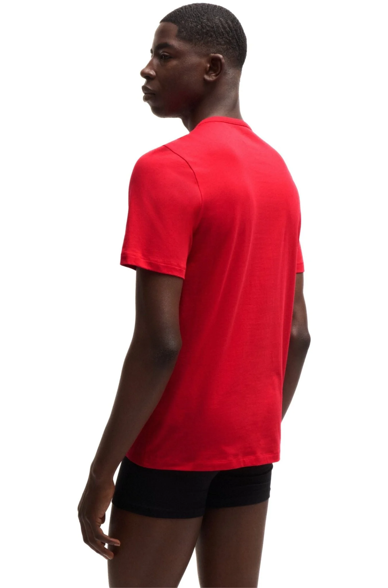 3-Pack Crew-Neck T-Shirts, Red/Khaki/Black - Image 5