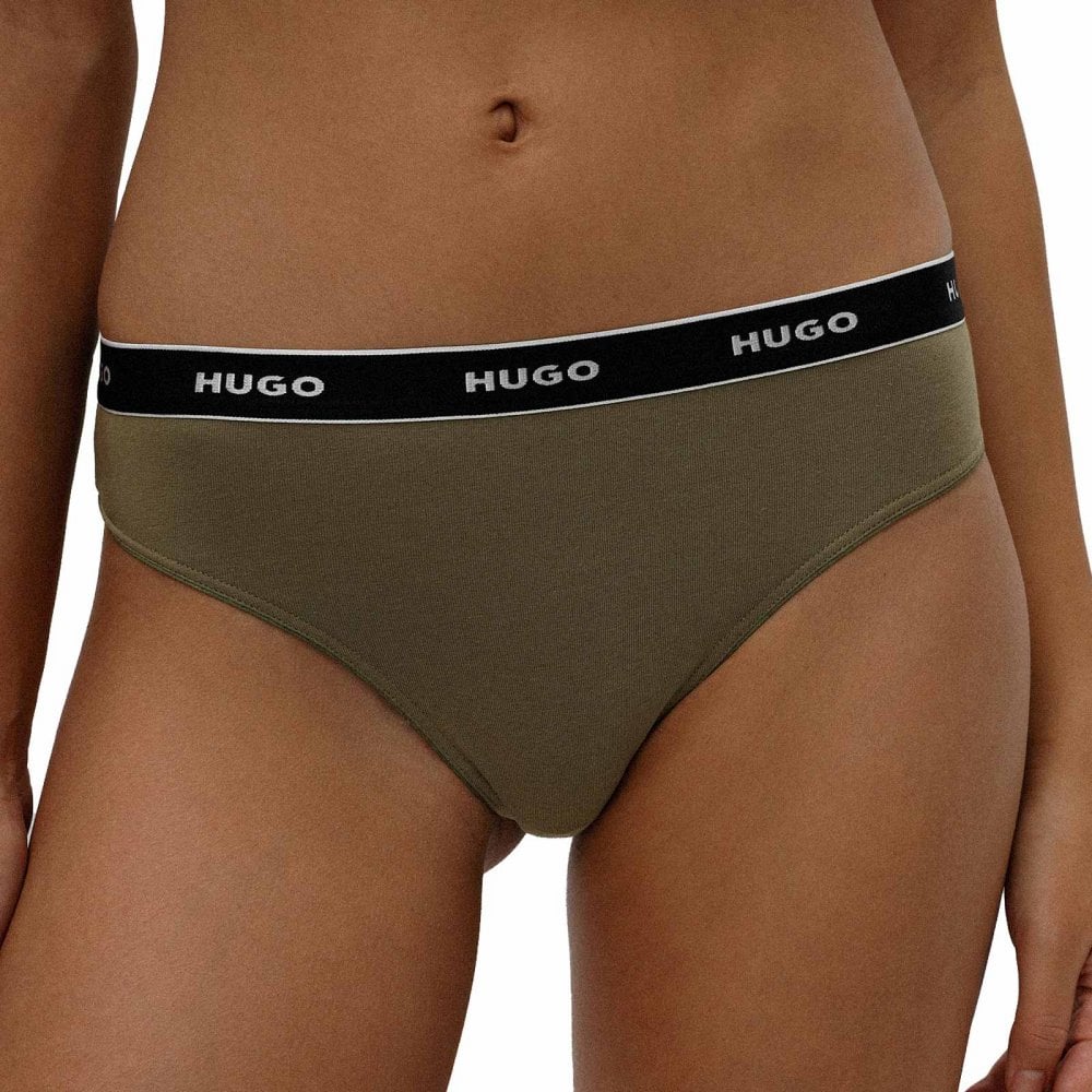 3-Pack Logo Thong, Dark Beige / Pink / Blue - Image 2