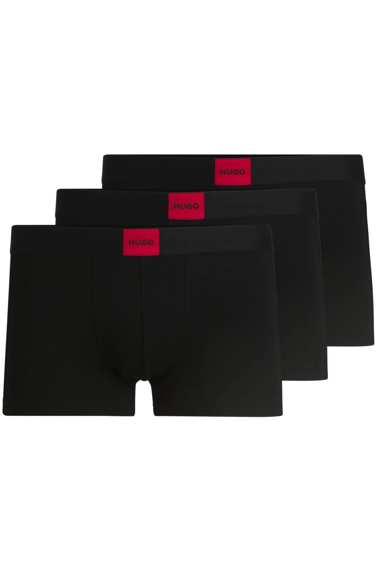 3-Pack Red Label Galaxy Boxer Trunks, Black