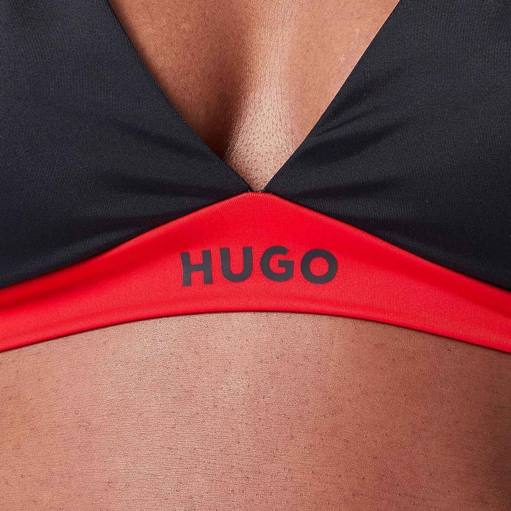 Halterneck Bikini Top, Black - Image 3