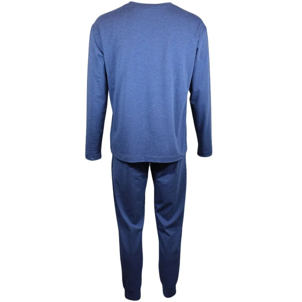 Laze Relaxed-Fit Jersey Loungewear Set, Marl Blue - Image 5
