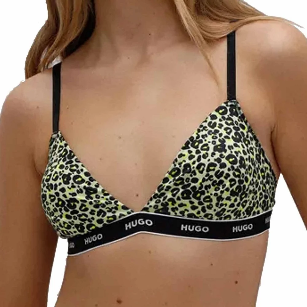 Leo Padded Triangle Bra, Animal Print - Image 2