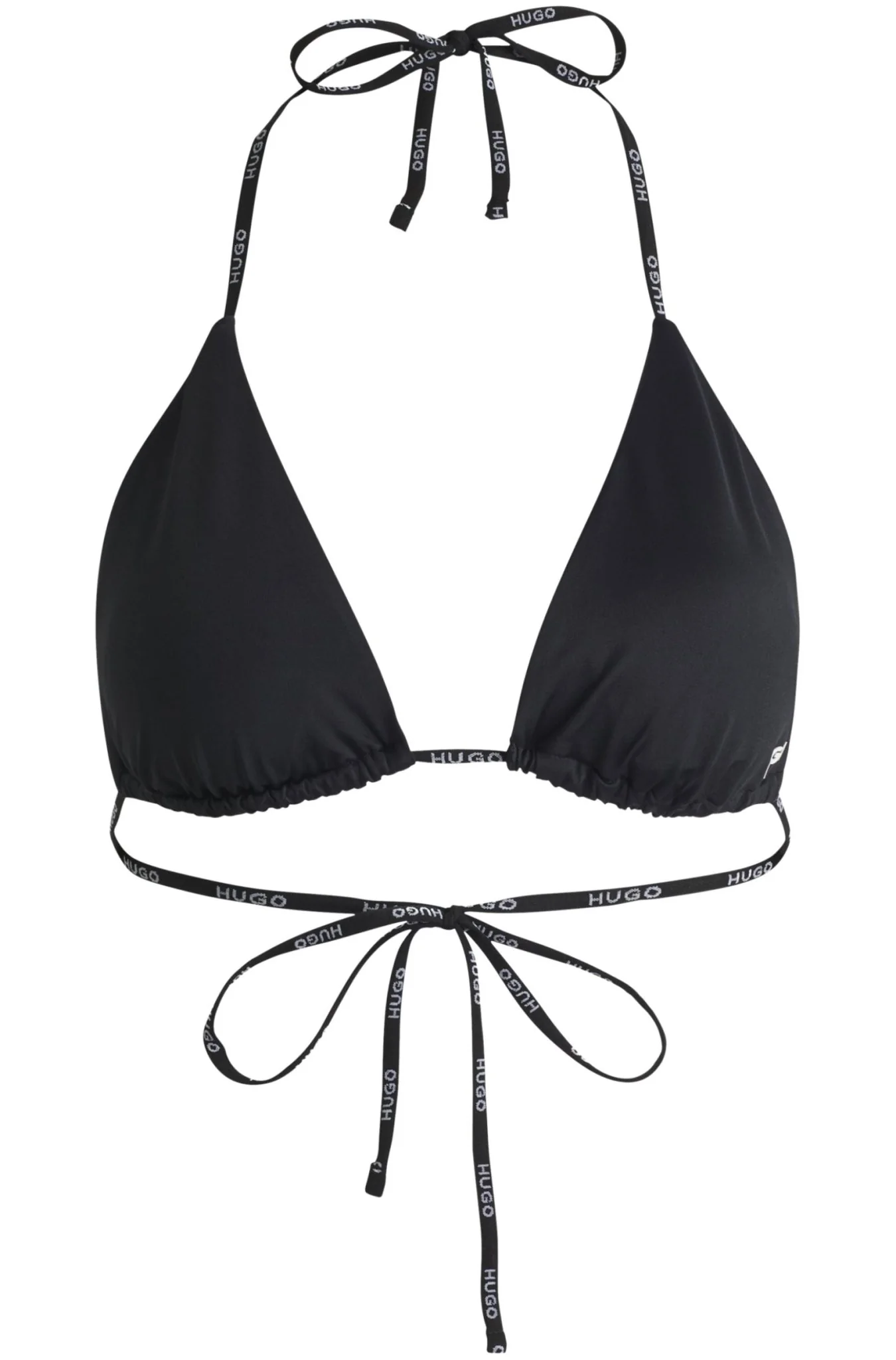 Logo Strap Pure Bikini Top, Black