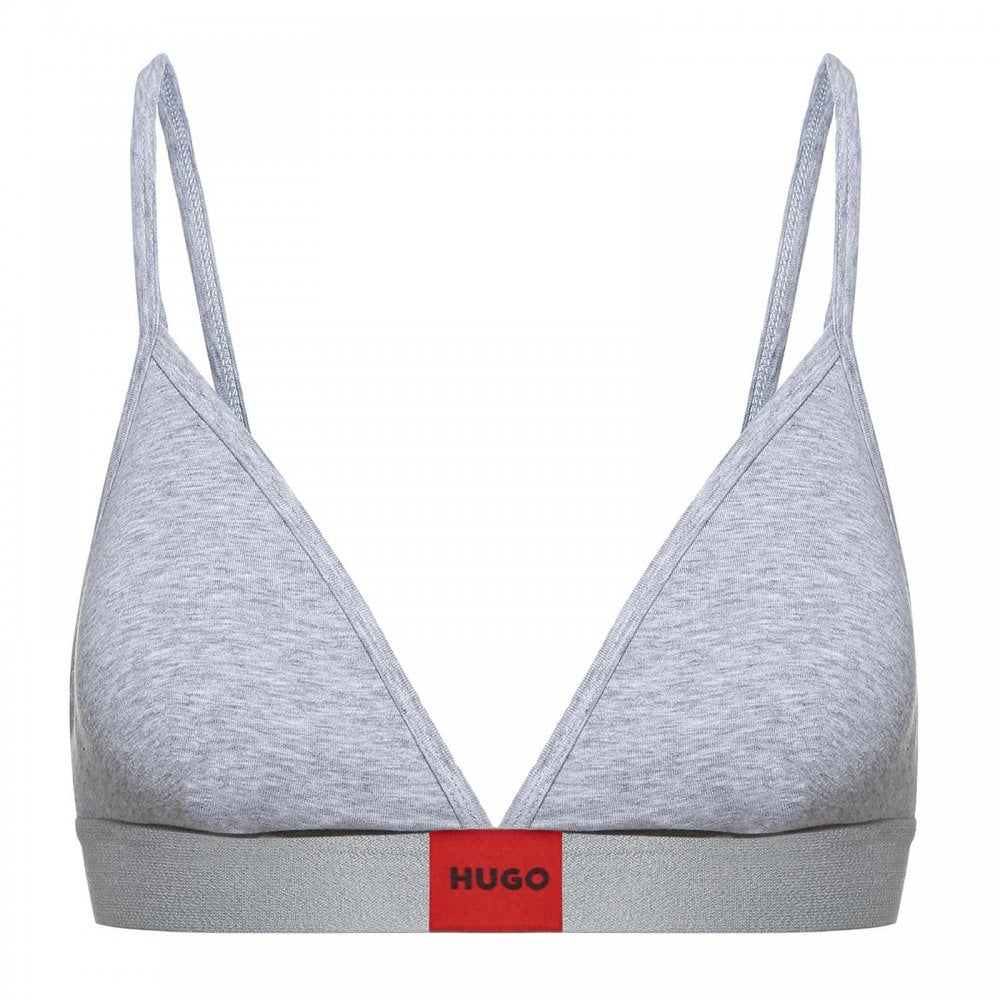 Red Label Padded Triangle Bra, Grey