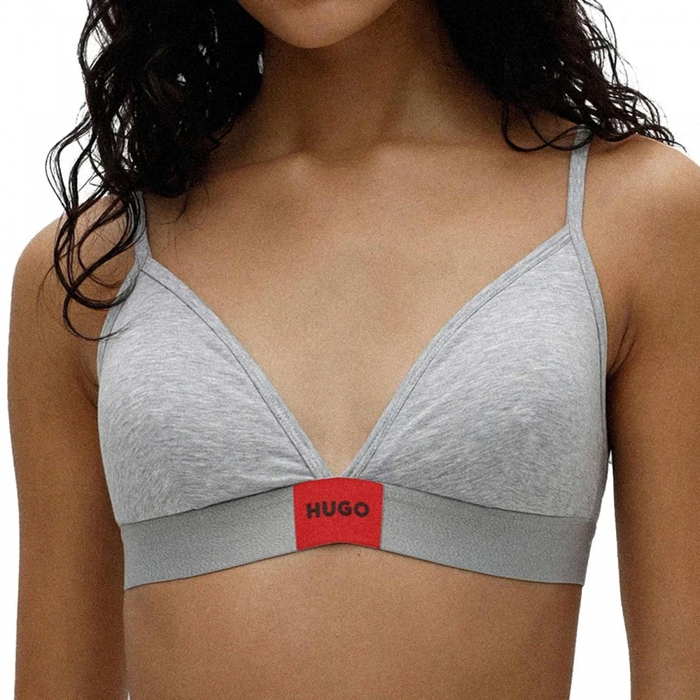 Red Label Padded Triangle Bra, Grey - Image 4