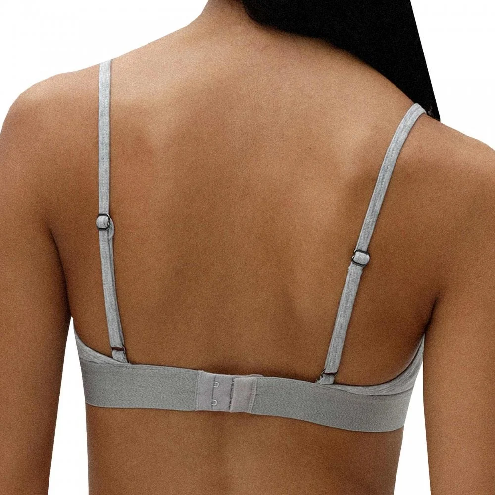 Red Label Padded Triangle Bra, Grey - Image 5