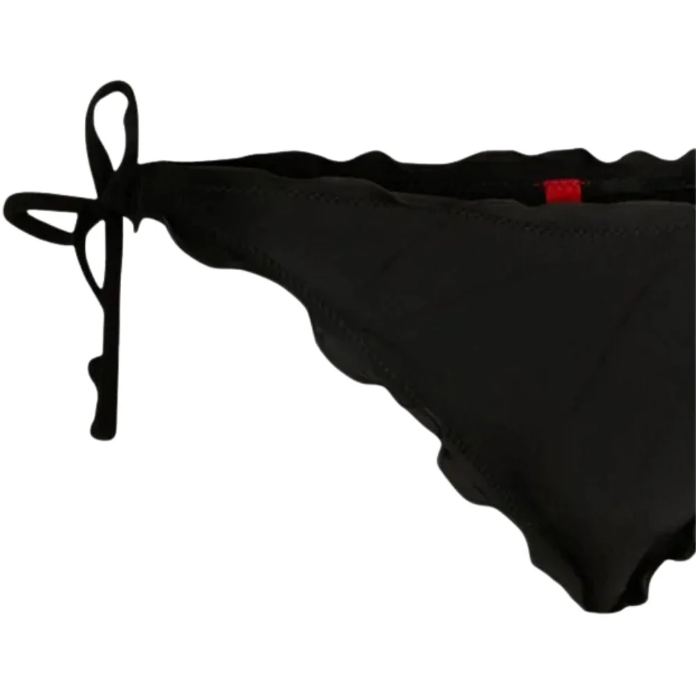 Ruffle Bikini Bottoms, Black - Image 2