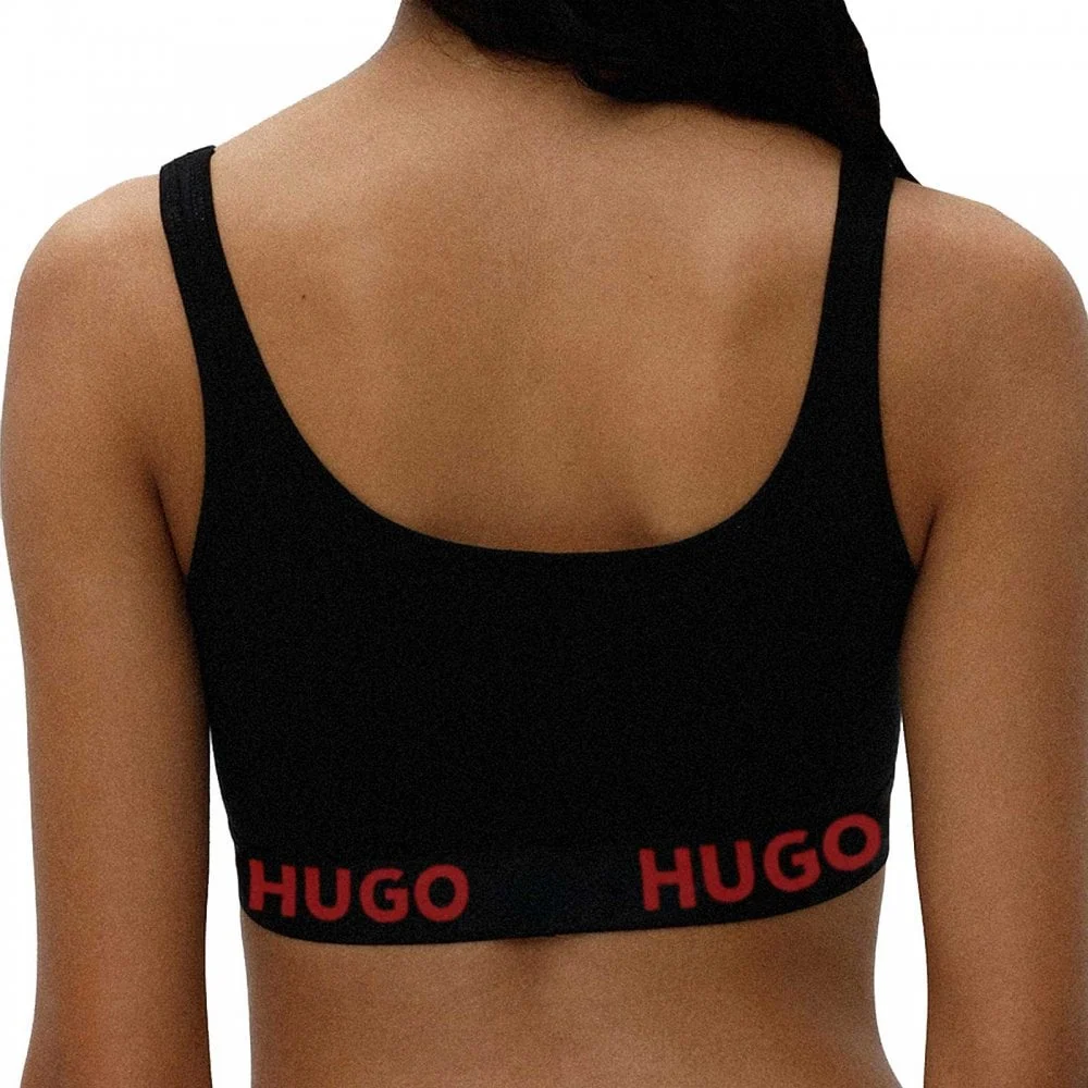 Sporty Logo Bralette, Black - Image 5