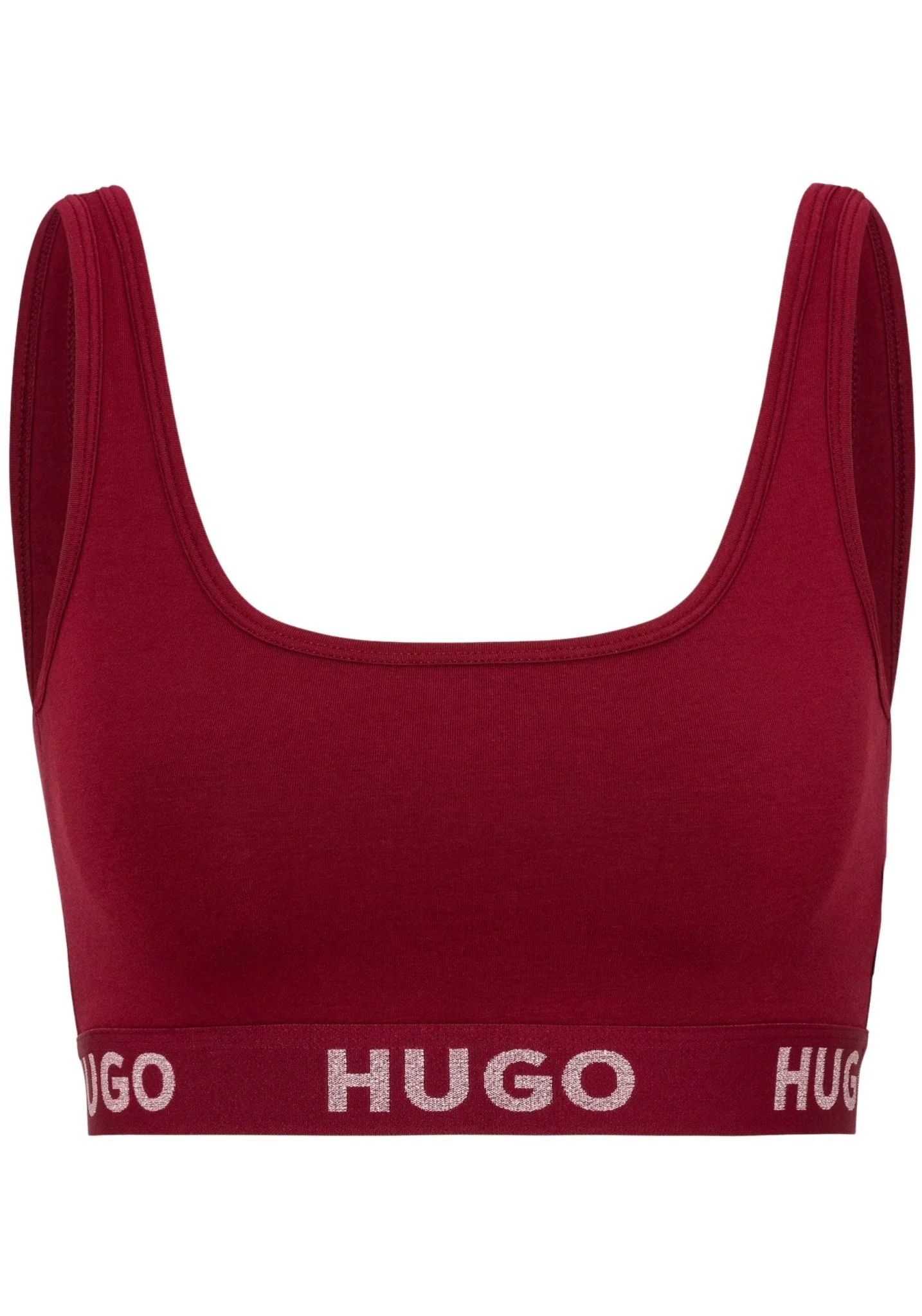 Sporty Logo Bralette, Burgundy