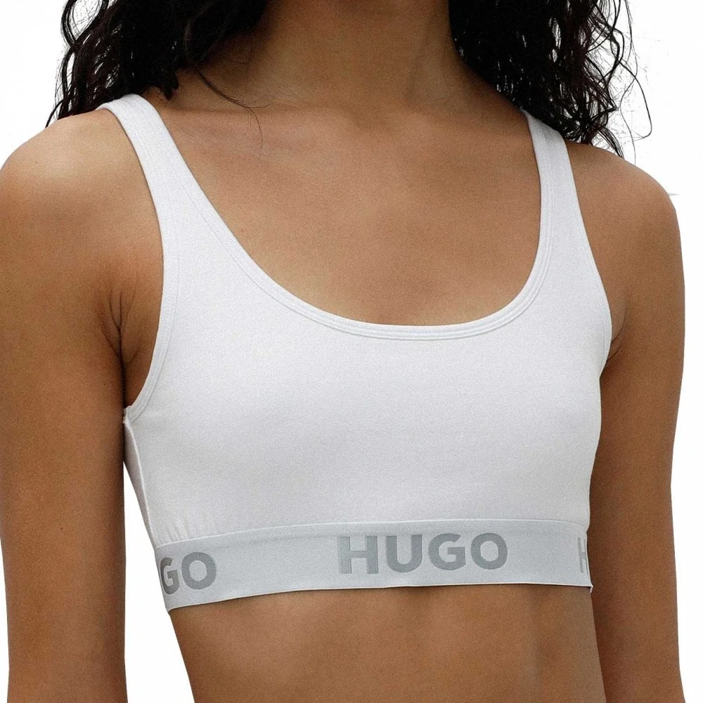 Sporty Logo Bralette, White - Image 2