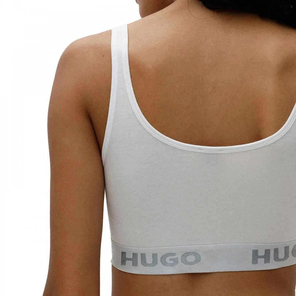 Sporty Logo Bralette, White - Image 3
