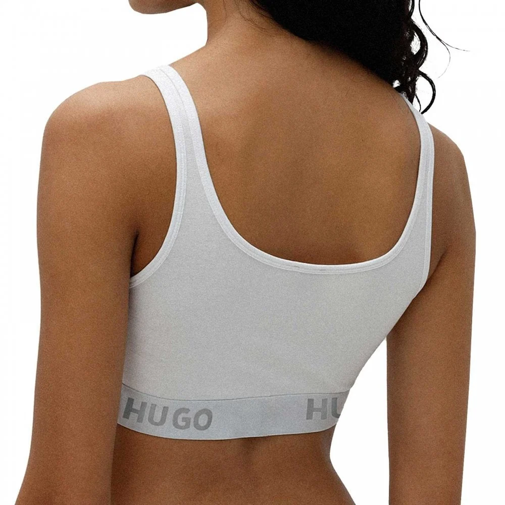 Sporty Logo Bralette, White - Image 5