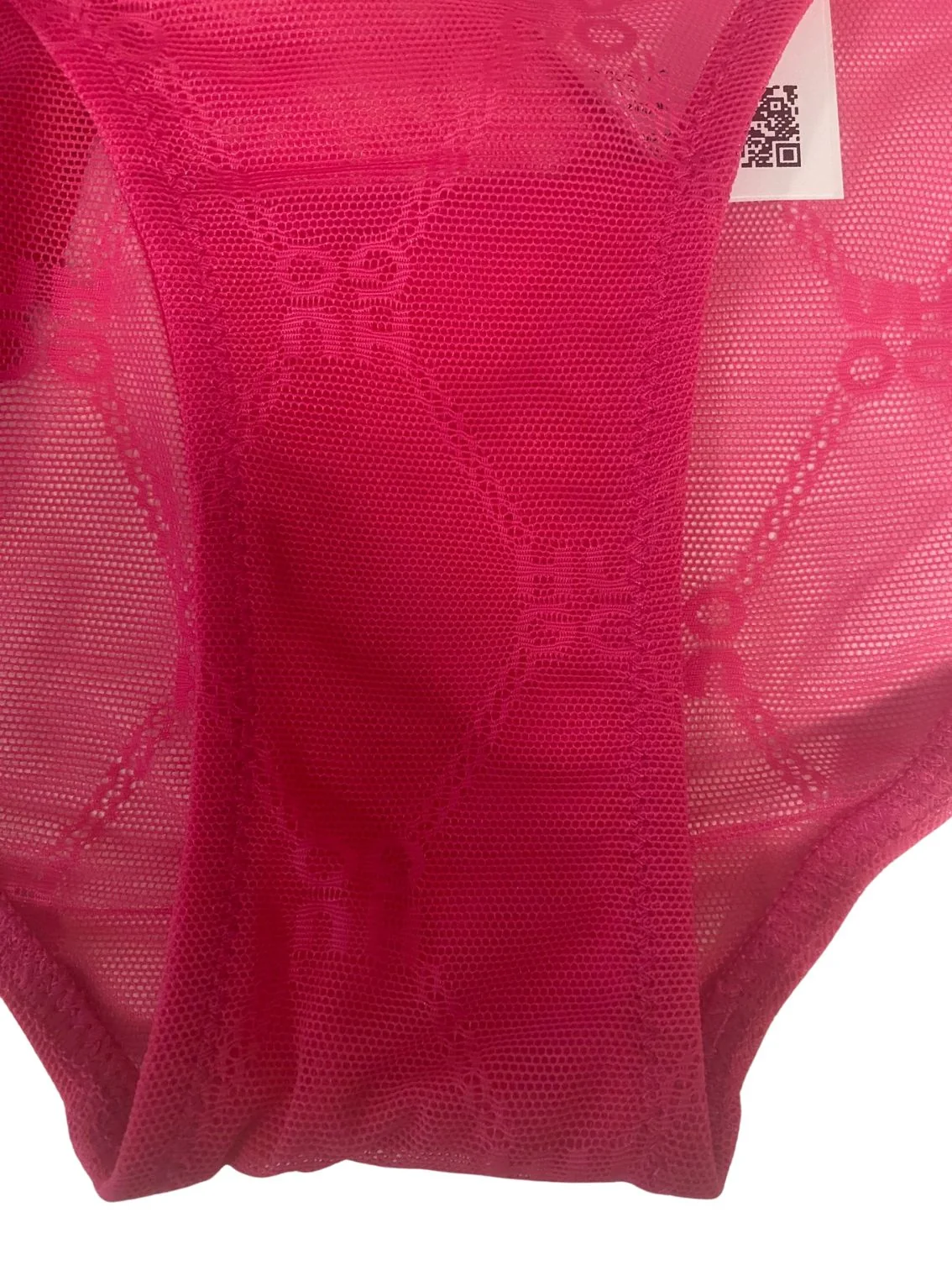 Sporty Logo Lace Brief, Bright Pink - Image 5