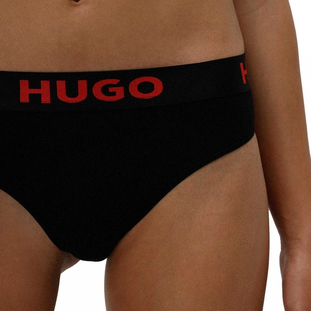 Sporty Logo Thong, Black - Image 2
