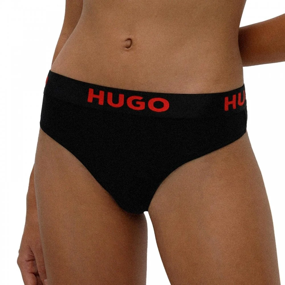 Sporty Logo Thong, Black - Image 4