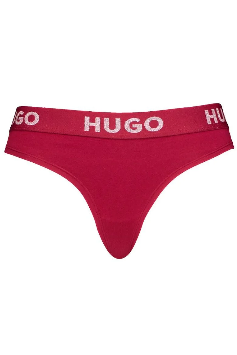 Sporty Logo Thong, Burgundy