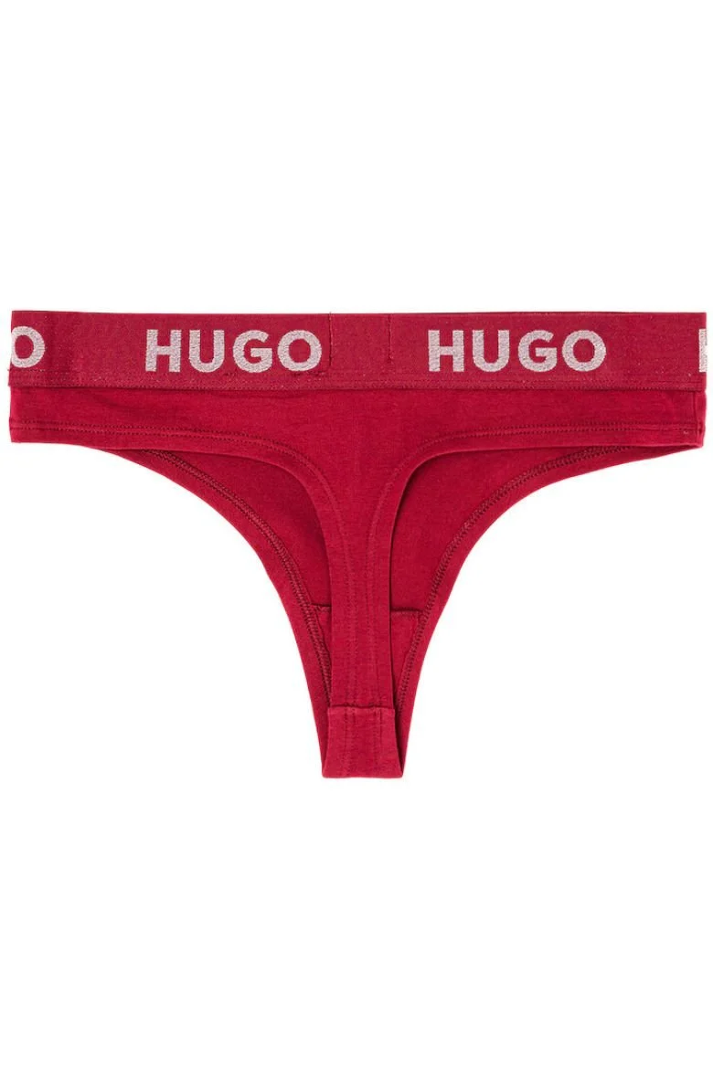Sporty Logo Thong, Burgundy - Image 2