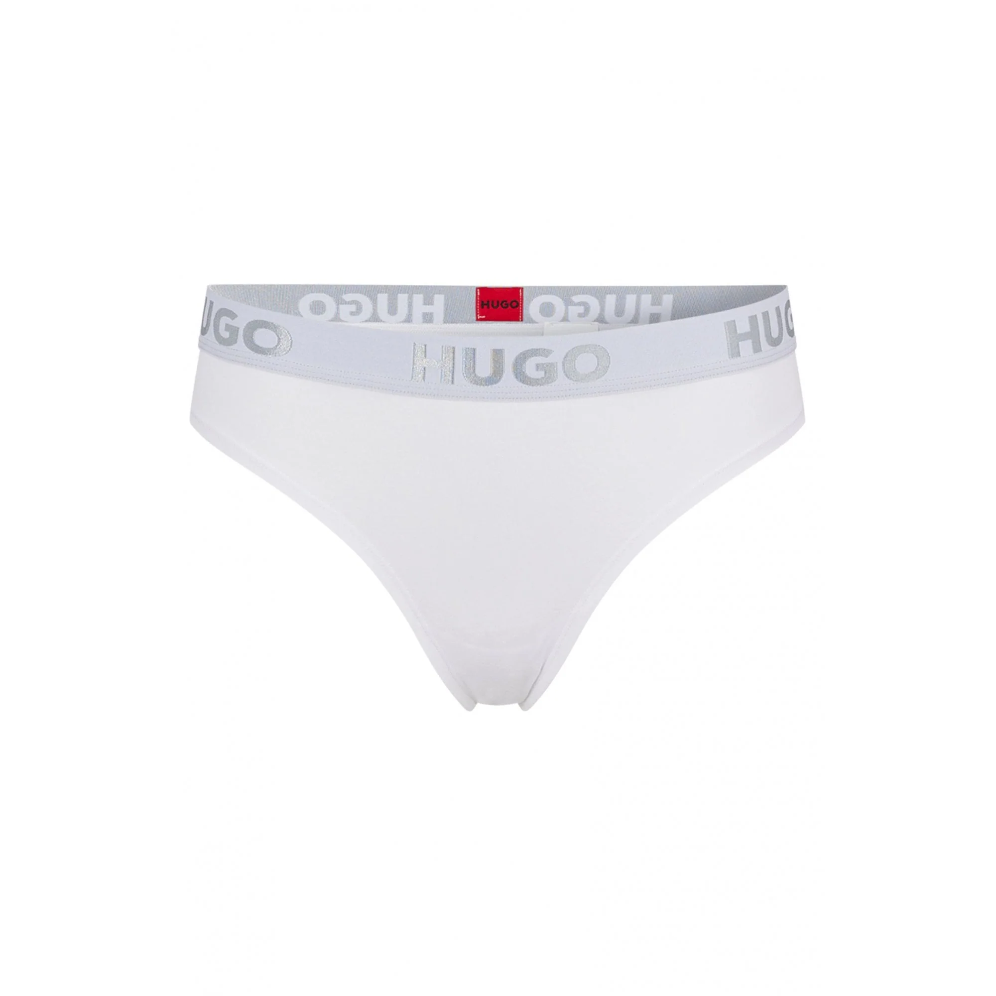 Sporty Logo Thong, White