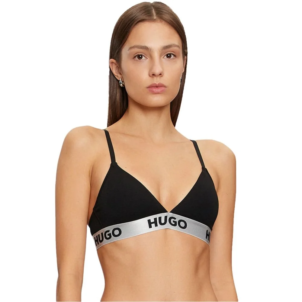 Sporty Logo Triangle Bra, Black/silver - Image 2