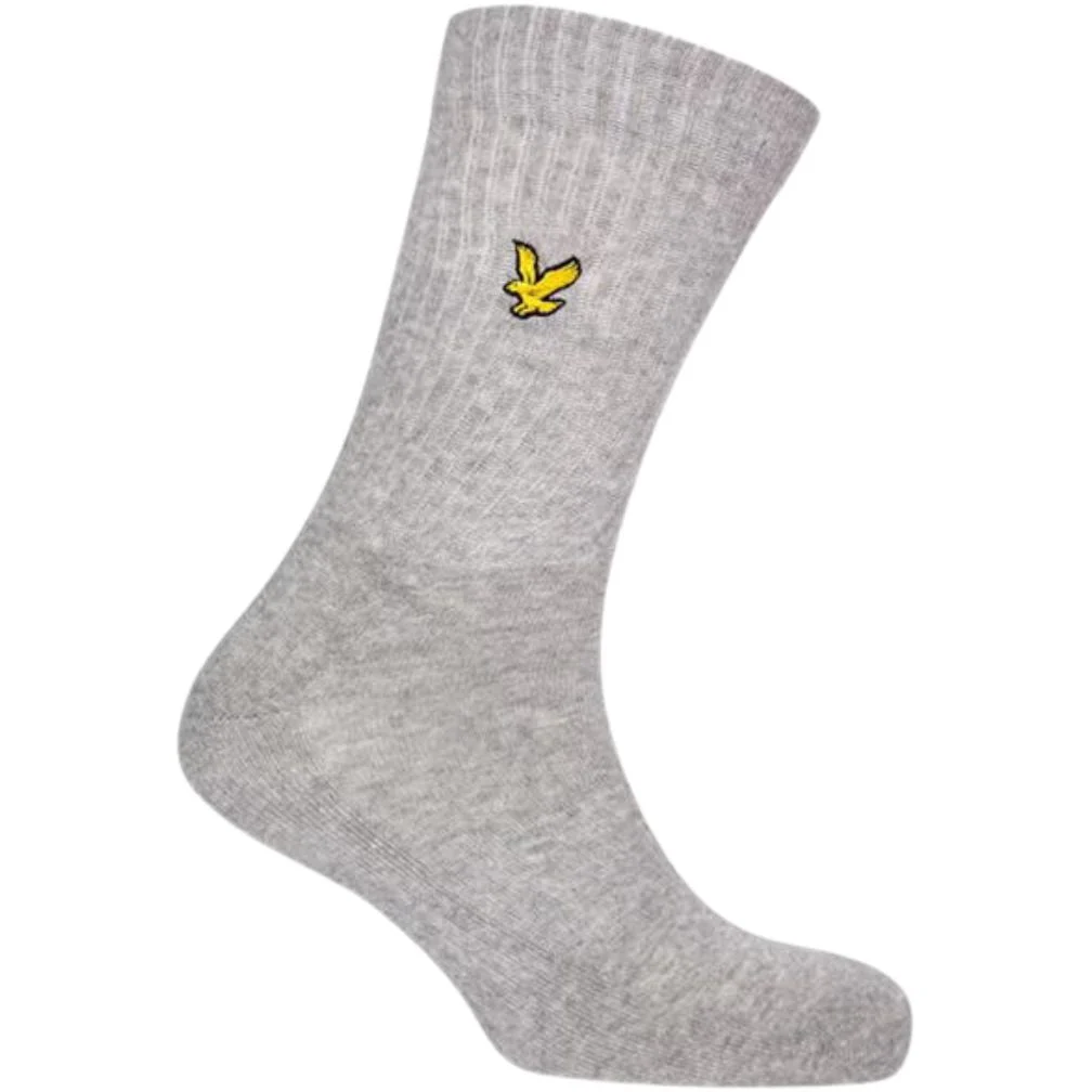 3-Pack Hamilton Sports Socks, Black/White/Grey - Image 4