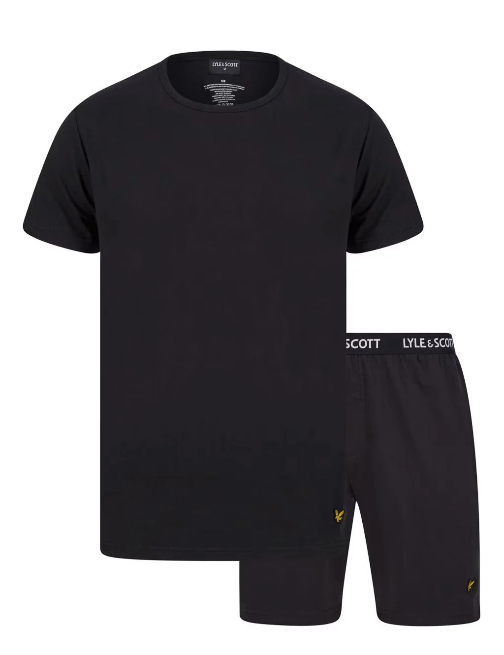 Charlie T-Shirt & Shorts Lounge Set, Black