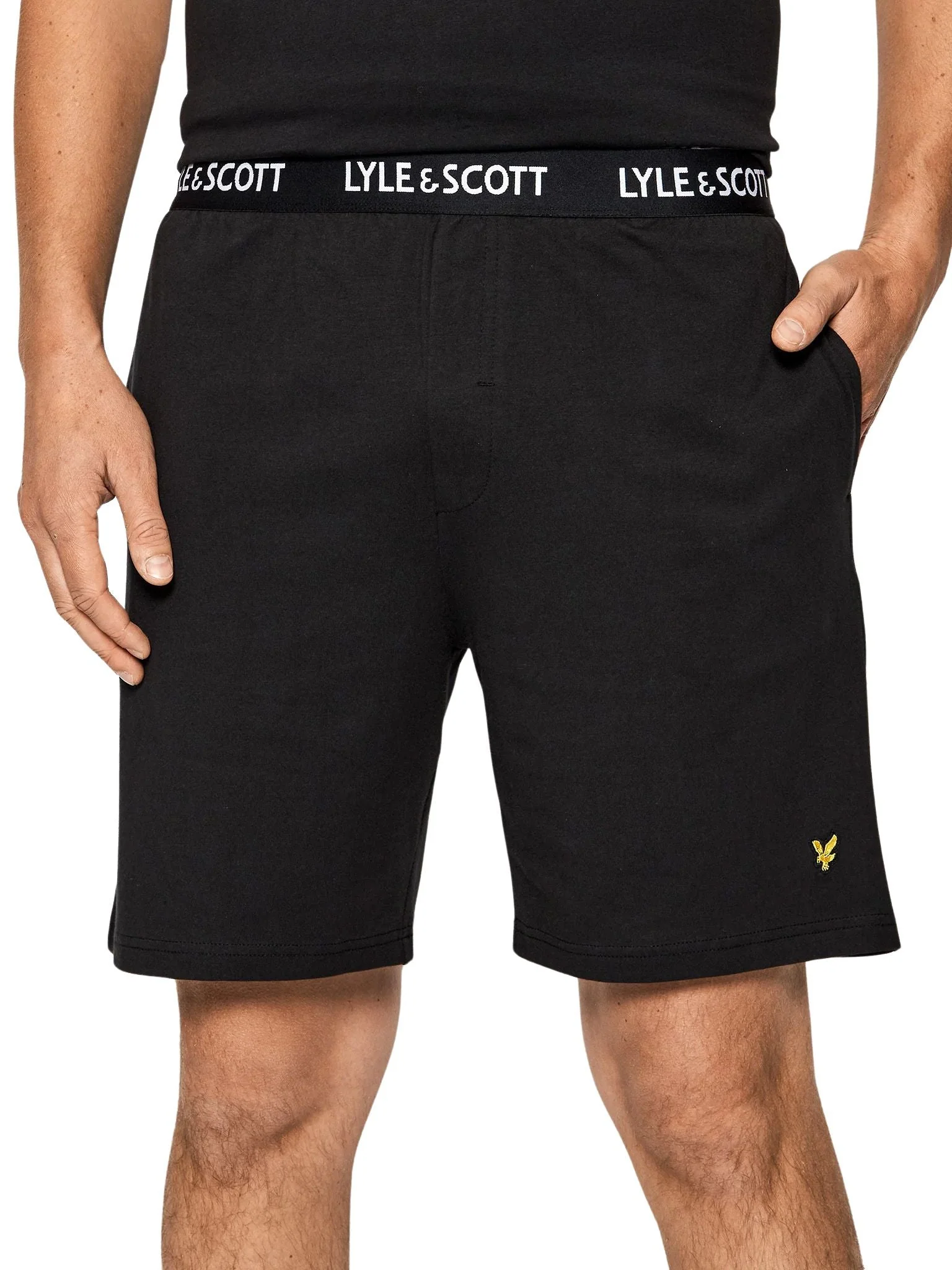 Charlie T-Shirt & Shorts Lounge Set, Black - Image 6