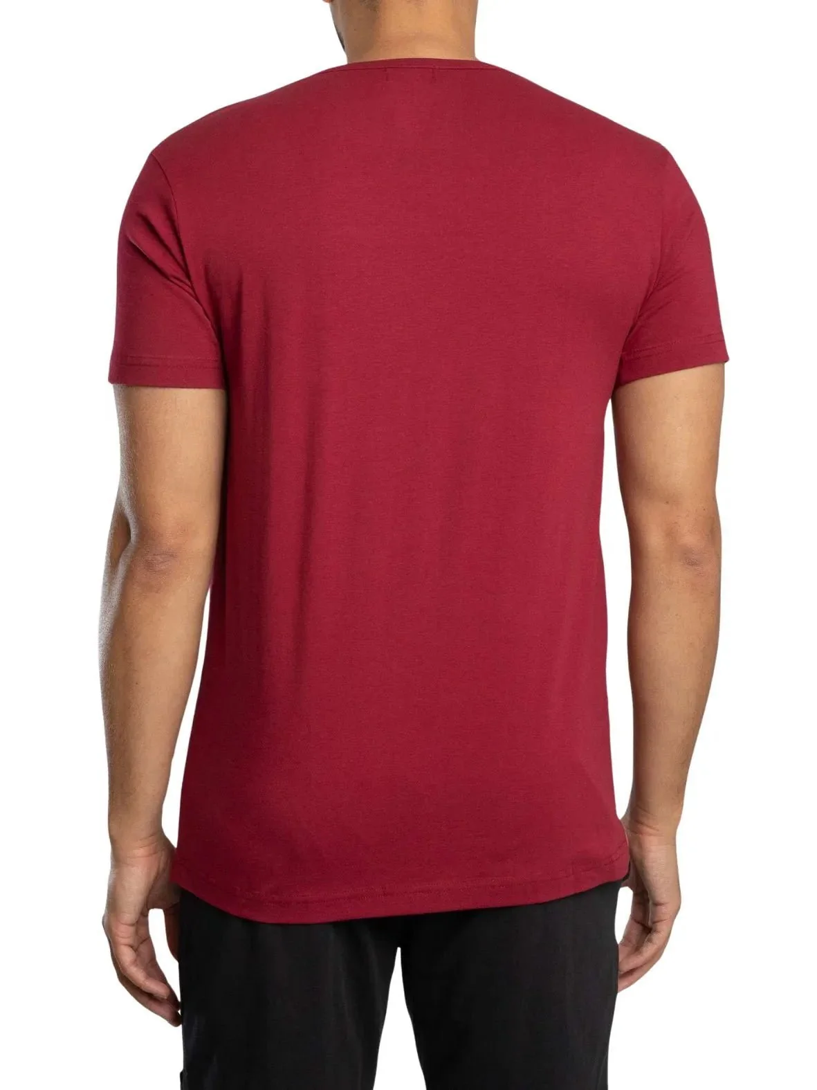 Charlie T-Shirt & Shorts Lounge Set, Burgundy/Black - Image 6
