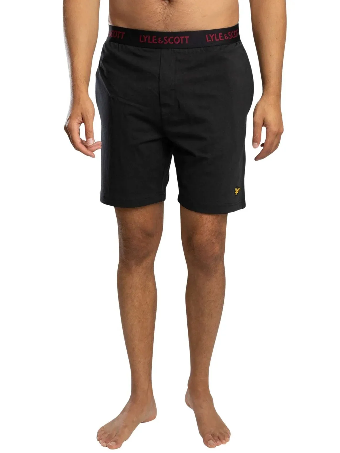 Charlie T-Shirt & Shorts Lounge Set, Burgundy/Black - Image 9