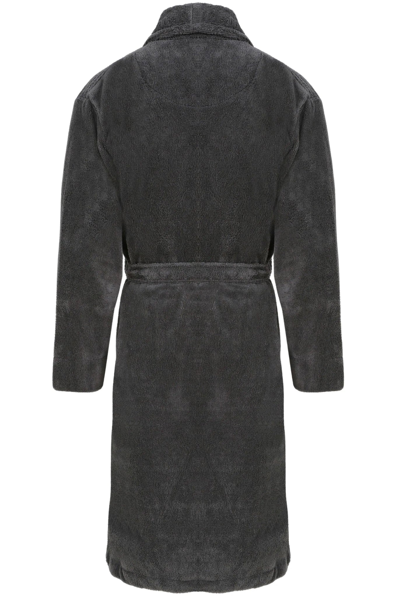Lucas Towelling Bathrobe, Granite Grey - Image 3