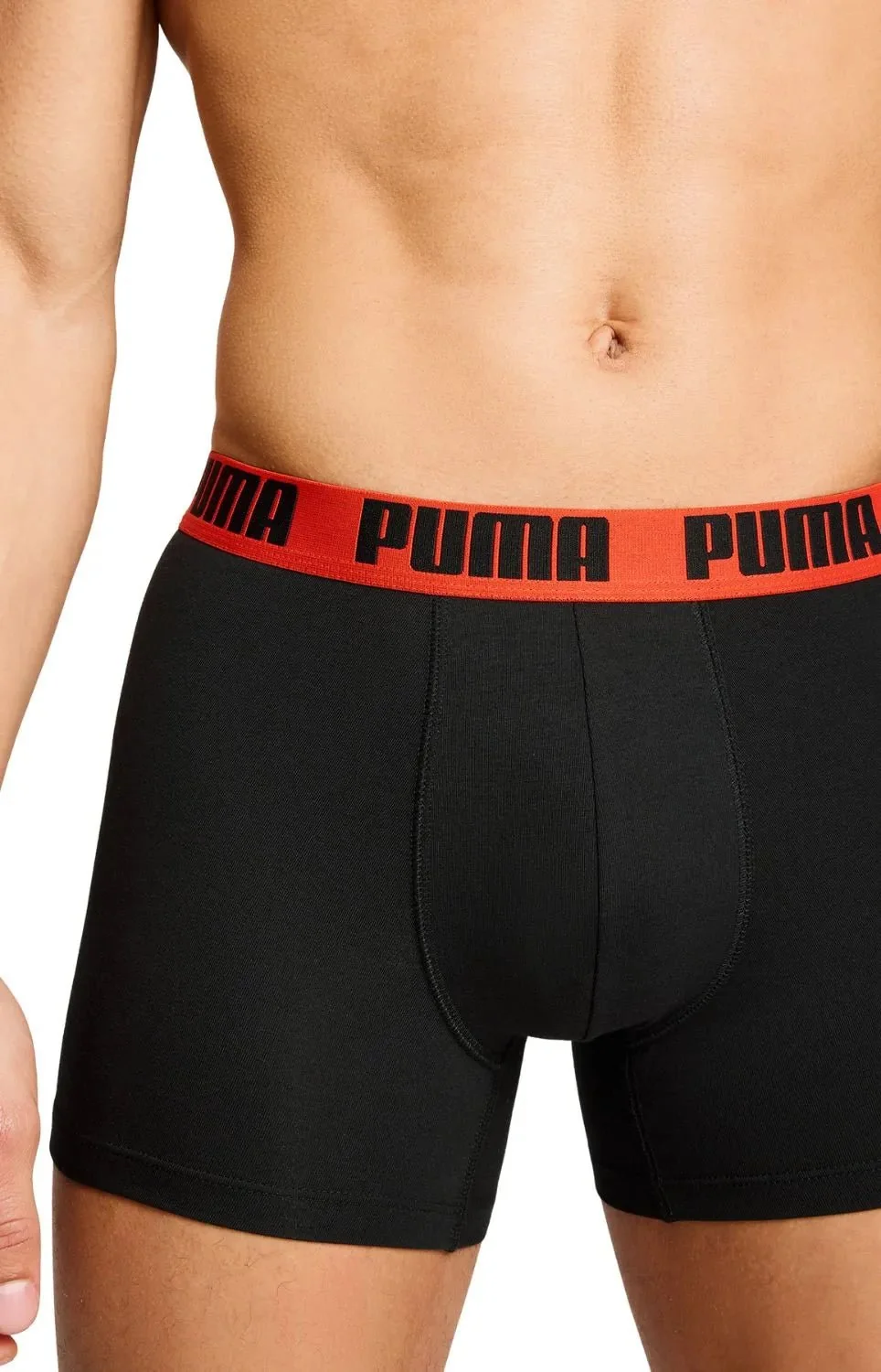 2-Pack Basic Boxer Briefs, Black/Grey w/ fierce red - Image 3